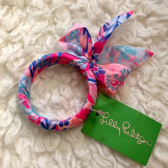 Lilly Pulitzer Jewelry - NWT Lilly Pulitzer Fabric Wrapped Bracelet